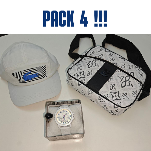 Pack مميز 4 في 1 ™ (صاكوشة+ساعة+خاتم+كاسكيطة)