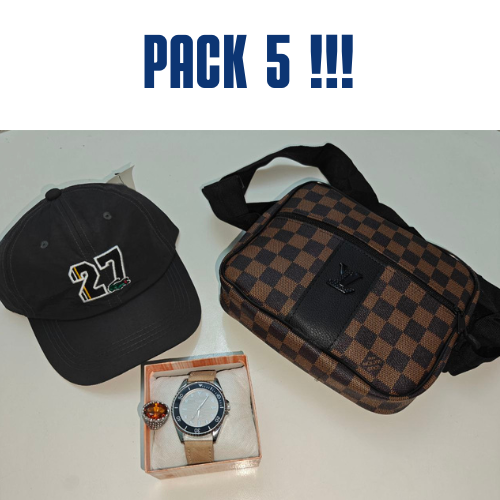 Pack مميز 4 في 1 ™ (صاكوشة+ساعة+خاتم+كاسكيطة)