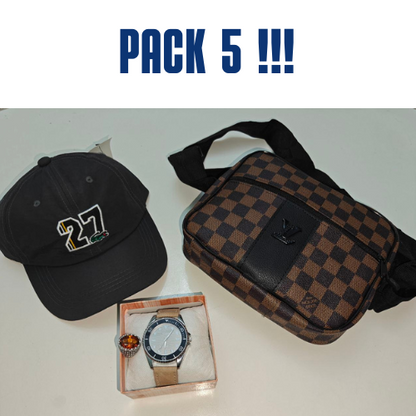 Pack مميز 4 في 1 ™ (صاكوشة+ساعة+خاتم+كاسكيطة)
