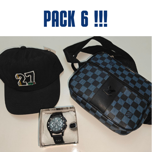 Pack مميز 4 في 1 ™ (صاكوشة+ساعة+خاتم+كاسكيطة)
